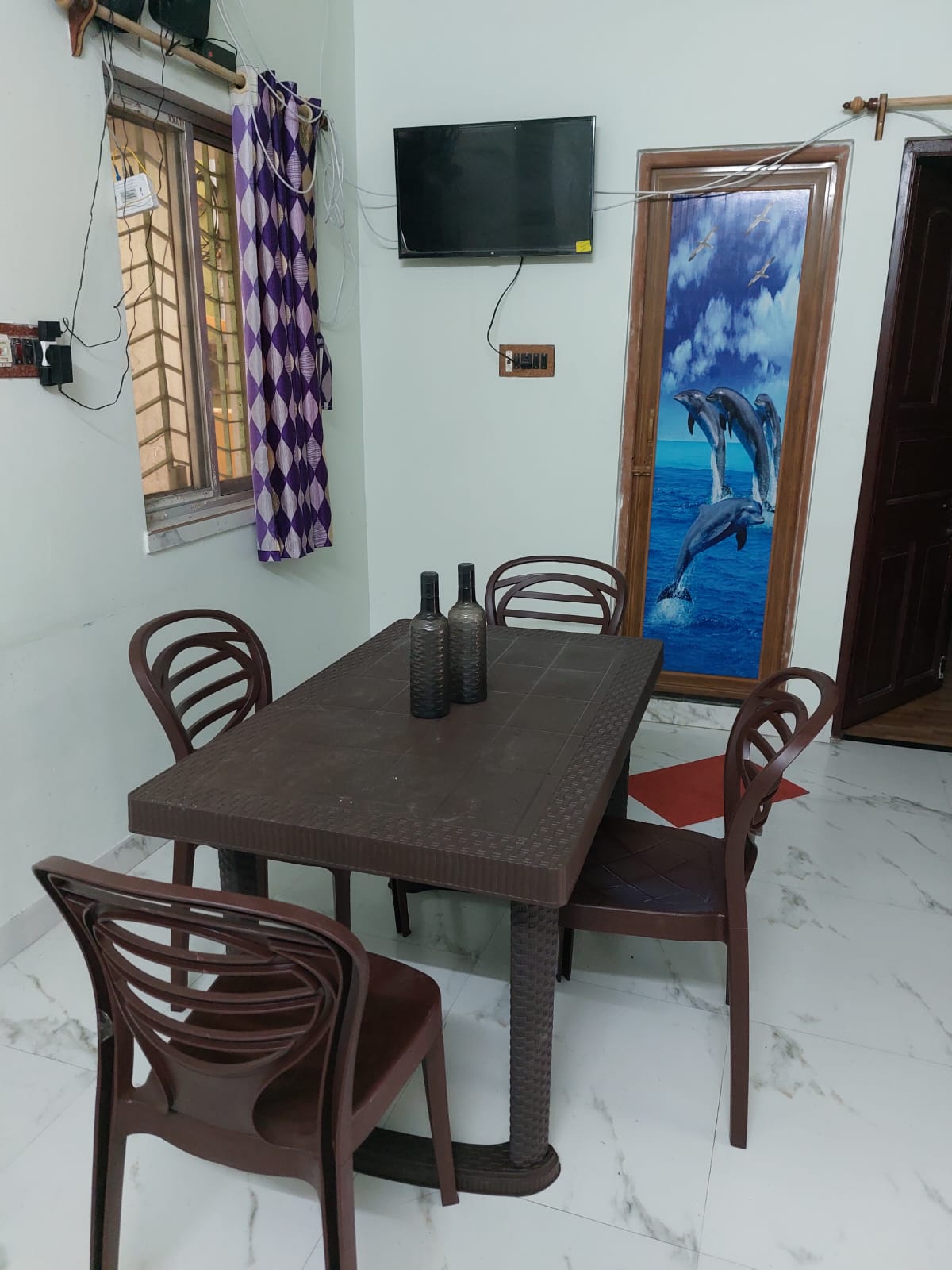 3 BHK semi-furnished apartment for rent on 3rd floor in Maheshtala